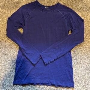 Women's Long Sleeve Blue Activewear Shirt